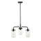 Z-Lite Delaney 3 Light Chandelier, Matte Black & Clear 471-3MB - alternate 5